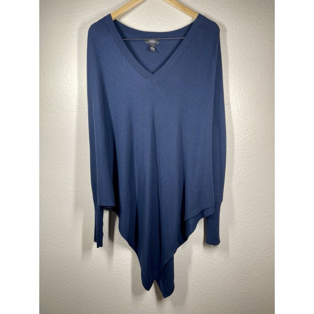 Alfani Womens Asymmetrical Sz  0X Pullover Sweater Cashmere Blend Lagenlook
